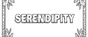 coloring words. Serendipity