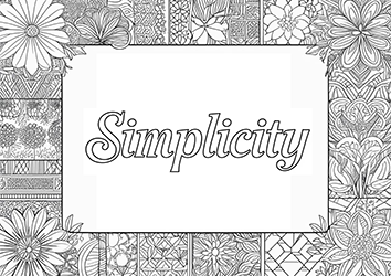 coloring words. Simplicity
