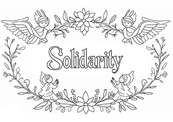 Palabras para colorear. Solidaridad