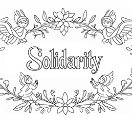 coloring words. Solidarity