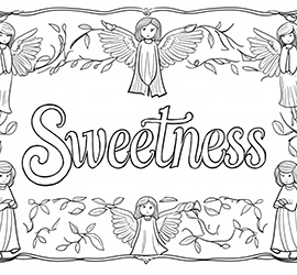coloring words. Sweetness
