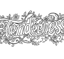 coloring words. Tenderness