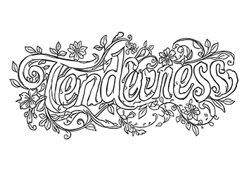 coloring words. Tenderness