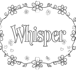 coloring words. Whisper