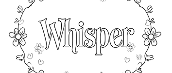 coloring words. Whisper