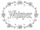 coloring words. Whisper