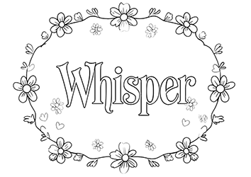 coloring words. Whisper
